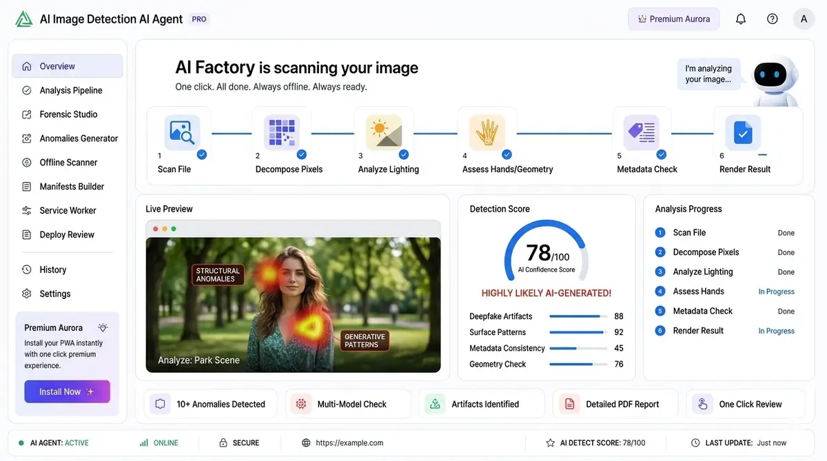 AI URL decoder dashboard — example of decoded URL output and converter software